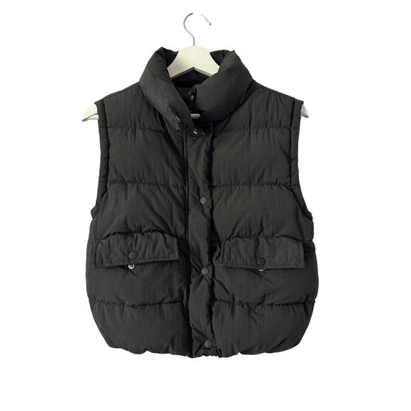 Girls Zara Black Puffer Vest size 9-10 - Picture 1 of 8